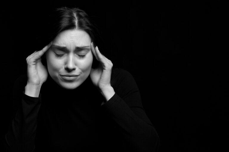 stressed woman upset